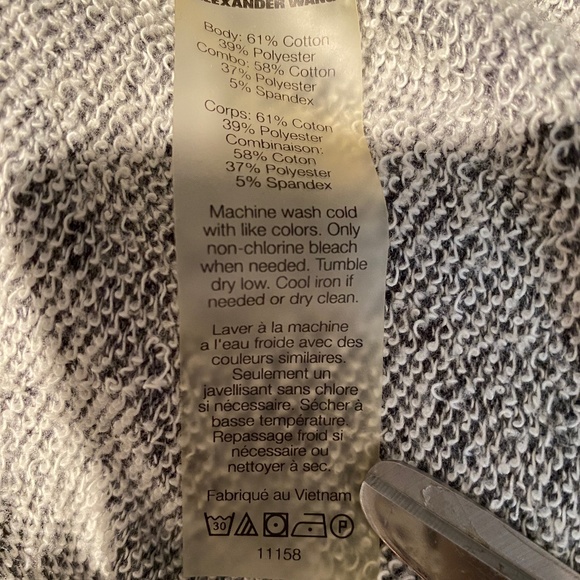 ALEXANDER WANG Mens Full Zip Hoodie Grey Sz M - Picture 7 of 7